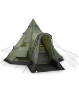 Waterproof Deluxe Teepee Camp Tent, 14 ft x 14 ft For 6 People, Olive Dr... - $5,075.31 MXN