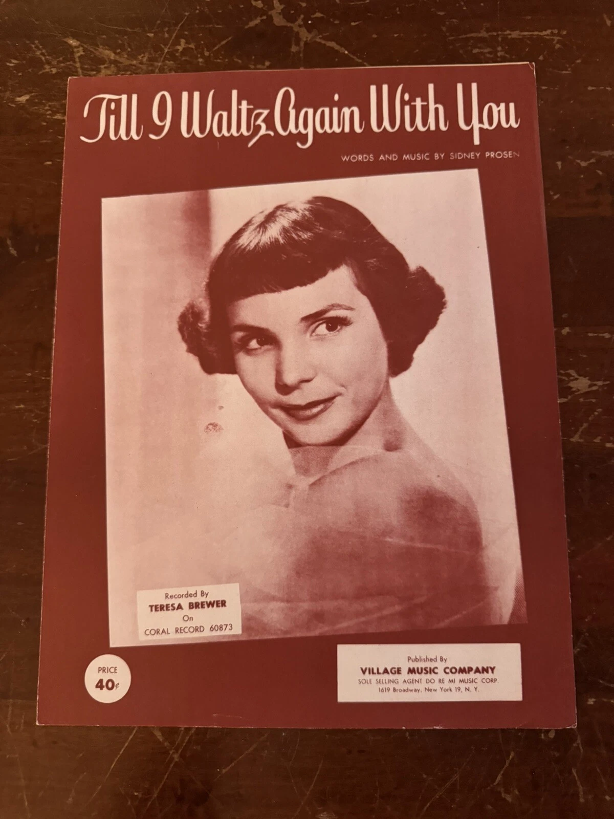 Till I Waltz Again With You (sheet music) - $8.20 CAD