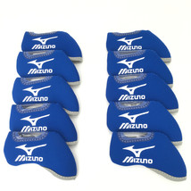 Golf Club Iron Head Cover Mizuno Window Style 10 Pieces Set White Black Blue - $19.90