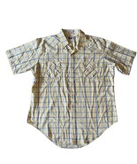 Ely Cattleman Tall Man Vintage Plaid Pearl Snap Button Short Sleeve Shir... - £18.18 GBP
