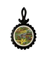 Vintage Historic Virginia Souvenir Trivet Cast Iron Stand Scenic Tile Wall or Ta - $389.61 MXN