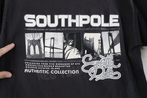 Vintage 90s Y2K Southpole Boys Medium Distressed Spell Out New York T-Shirt Item image 4