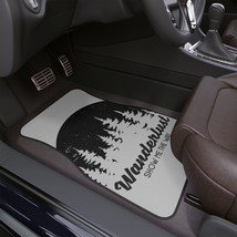 Wanderlust Floor Mat - Show Me The Way - Black White Forest Symbol - Out... - $36.05+