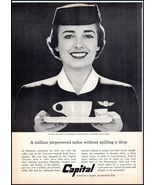 1959 Capital Airlines PRINT AD America&#39;s Largest Jet Powered Fleet BX1 - $121.83 MXN