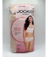 Jockey Womens Elance Hipster- 3 Pk -Size 7/L -100% cotton -NUDE NIP - $18.57