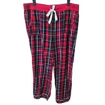 Victoria’s Secret XL Flannel Lounge Pajamas Pants Red &amp; Green Plaid - $25.67