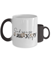 Sad songs and ugly cry day,  Color Changing Coffee Mug, Magic Coffee Cup.  - £19.97 GBP