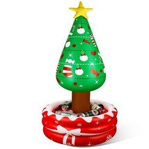 Inflatable Christmas Tree Coolers Drink Beverage Inflatable Cooler Chris... - $40.99