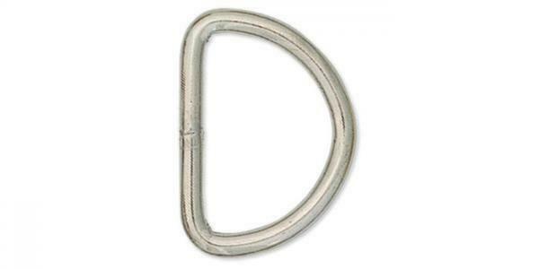 Tandy Leather Solid Dees Heavy duty rings welded seams Nickel plated #11... - $3.85