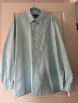 NWOT ERMENEGILDO ZEGNA Cotton Aqua Blue Sport Shirt SZ XL Made in Italy - £77.07 GBP