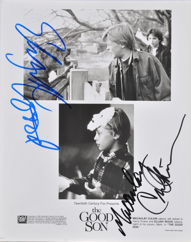 Primary image for THE GOOD SON Cast Signed Photo x2 - Elijah Wood & Macaulay Culkin  w/coa