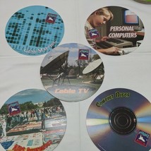 Lot of (5) 1980s Science Technology Circle Cardboard Collectables With F... - $11.14