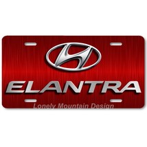 Hyundai Elantra Inspired Art on Red FLAT Aluminum Novelty License Tag Plate - £14.14 GBP
