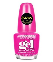 CNL345 Panic LA COLORS Color Craze Gel Glow Polish Blacklight Neon Magenta Pink - £6.50 GBP