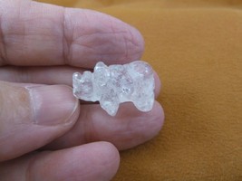 (Y-RHI-520) little white RHINOCEROS I love little Rhino RHINOS gemstone ... - $8.59