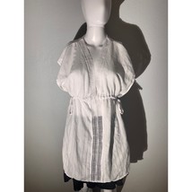 Xhilaration White Boho Drawstring Waist Tunic Blouse – Size Small - $11.88