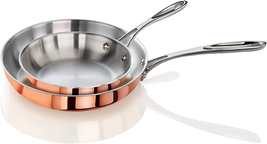 Artaste 56587 Rain Tri-Ply Copper Clad Induction Ready Fry Pan Set, 8-Inch and 1 - £131.55 GBP