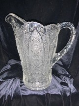Vintage Imperial Glass Crystal Daisy and Button Pitcher - £35.55 GBP