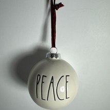 Rae Dunn by Magenta 4&quot; Round Ornament Peace - £14.19 GBP