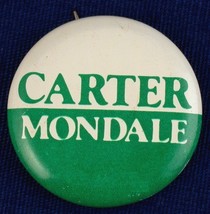 1976 Campaign Button Jimmy Carter/Walter Mondale President Democratic Party - £3.54 GBP