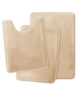 Beige 3PC Bathroom Rug Memory Foam Bath Mat Set  - €63,29 EUR