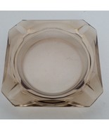 Vintage MCM Glass Ashtray 3.5&quot; Square  Ash Tray Clear Mid Century Modern... - $5.93
