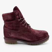 Timberland 6 Inch Premium Autumn Lead Dark Burgundy Mens Waterproof Combat - £145.01 GBP