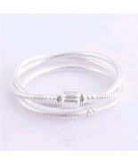 100% Real 925 Sterling Silver Iconic Barrel Clasp Standard Snake Chain N... - £47.98 GBP+