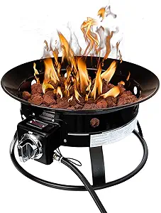 19&quot; Portable Propane Fire Pit For Camping With Carrying Strap, Smokeless... - £159.32 GBP