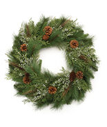 Mixed Pine Juniper and Pincone Wreath 30&quot;D - 338464 - $132.25 CAD
