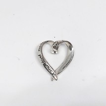 Sterling Silver 925 Heart Friendship Pendant - £19.45 GBP