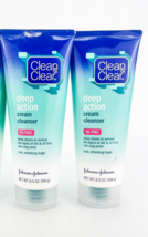 Clean Clear Deep Action Oil Free Cream Cleanser 6.5oz Lot Of 2 Original Formula - $37.40