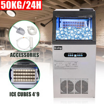 ZOKOP Commercial 110lbs/24H Ice Maker Machine Cube Refrigeration Home Hotel Bar - £334.19 GBP