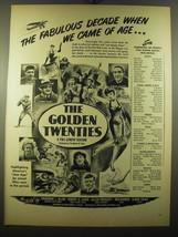 1950 The Golden Twenties Movie Ad - The fabulous decade when we came of age - £14.57 GBP