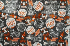 Sewing Lot Cotton Quilting Craft Fabric Flamin Hot Sauce BBQ Grill Maste... - $239.70 MXN