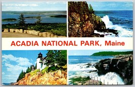 Postcard Maine ME Acadia National Park 1960s Banner Mulitview Chrome Unposted - £3.45 GBP