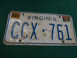 Collectible License Plate Tag..VIRGINIA   CCX-761 - £6.66 GBP