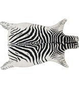 Home Accent Rug Samar Zebra Print White/Black Rug, 3&#39; x 5&#39; - £173.88 GBP
