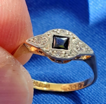 RARE FIND! Antique Victorian Girls 18k Gold Platinum Baby’s Ring DIAMOND... - $1,230.25