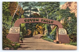 Postcard Seven Falls Grandest Mile Scenery Colorado Springs CO  South Cheyenne - $3.75