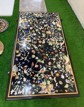 3&#39;x6&#39; Italian Black Marble Conference Table Top Pietra Dura Gifts Arts - £4,001.45 GBP
