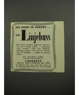 1954 Linjebuss Swedish Trans-European Bus Lines Ad - See more in Europe. - £14.55 GBP