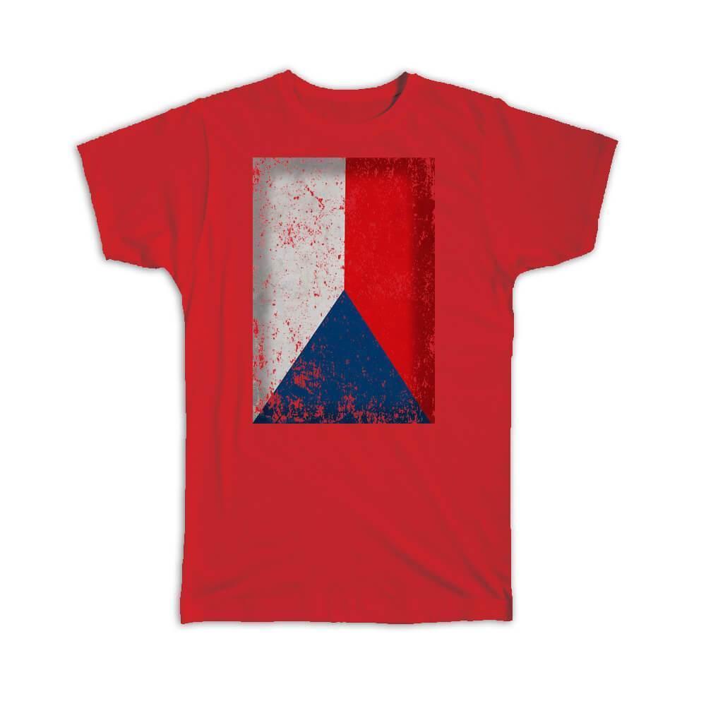 Czech Republic : Gift T-Shirt Flag Retro Artistic Czech Expat Country Item image 3