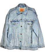 VTG Levis Easy Rider bejewelled lt blue denim biker trucker jacket 52304... - $92.15