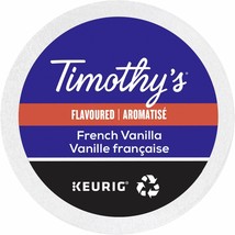 Timothy's French Vanilla Coffee 24 to 144 Keurig K cups Pick Any Size FREE SHIP - $34.99+