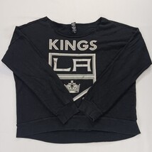 NHL KING LA Women's Gray Cotton Cropped Pullover Sweatshirt Size Large  image 13