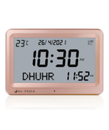 AL-FAJIA Automatic Digital 8 Azan Prayer Sounds Islamic Rose Clock for USA - £41.12 GBP