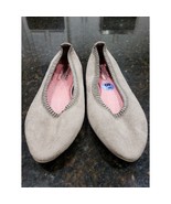 Skechers Cleo Flat Shoes Womens Size 8.5 Gray Solid Suede Leather Pointe... - $47.39 CAD