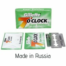 20 Gillette 7 O&#39; Clock Super Stainless double edge razor blades - £6.06 GBP