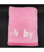 Baby Starters Blanket Plush Embroidered Baby Flower Bow - $21.99